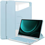 Til Samsung Galaxy Tab S9 FE+ Cover med Bluetooth-kompatibelt Tastatur Rotationsfod Tablet Cover