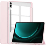 Til Samsung Galaxy Tab S9 FE+ Clear Case Pen Slot Tablet Tri-fold Stand Cover