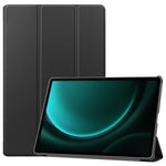 Til Samsung Galaxy Tab S9 FE+ Læderetui Tablet Cover med Treflad Stand