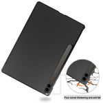 Til Samsung Galaxy Tab S9 FE+ Læderetui Tablet Cover med Treflad Stand