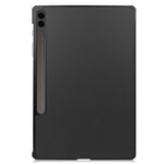 Til Samsung Galaxy Tab S9 FE+ Læderetui Tablet Cover med Treflad Stand