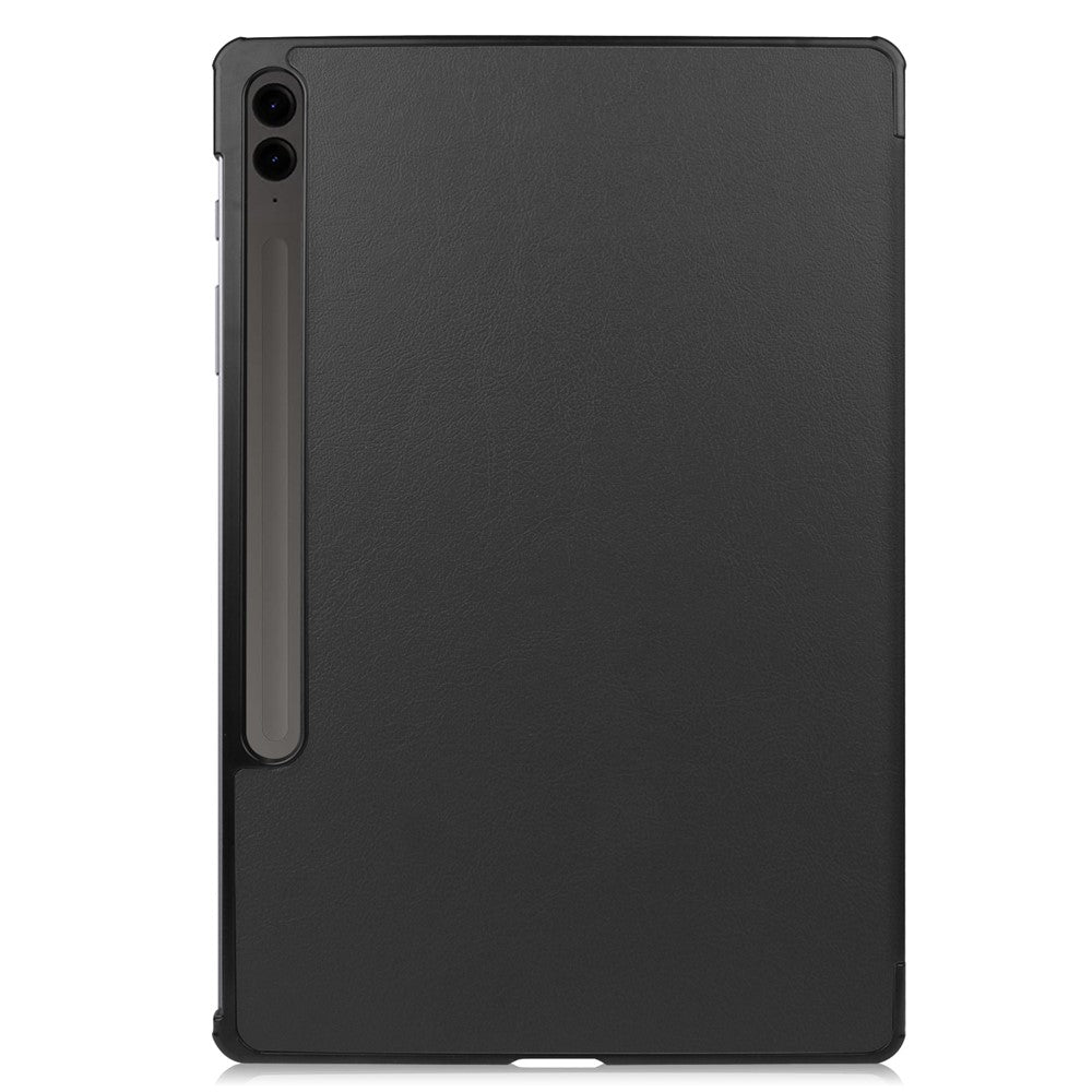 Til Samsung Galaxy Tab S9 FE+ Læderetui Tablet Cover med Treflad Stand