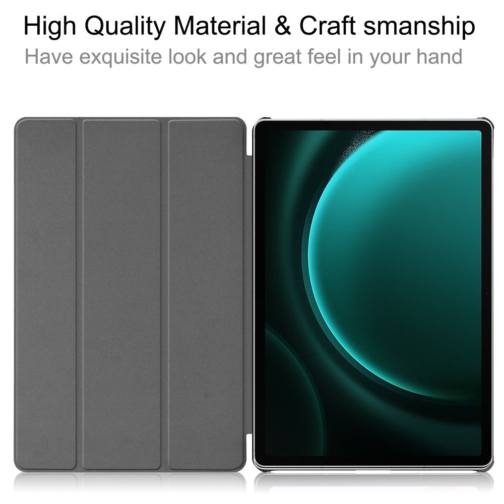 Til Samsung Galaxy Tab S9 FE+ Cover Tri-fold Stativ PU Læder Tablet Cover