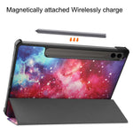 Til Samsung Galaxy Tab S9 FE+ Cover Tri-fold Stativ PU Læder Tablet Cover