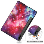Til Samsung Galaxy Tab S9 FE+ Cover Tri-fold Stativ PU Læder Tablet Cover