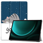 Til Samsung Galaxy Tab S9 FE+ Cover Tri-fold Stativ PU Læder Tablet Cover