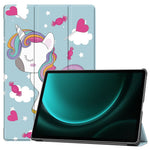 Til Samsung Galaxy Tab S9 FE+ Cover Tri-fold Stativ PU Læder Tablet Cover