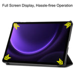 For Samsung Galaxy Tab S10 FE / S9 FE Case Tri-Fold Stand PU Leather Tablet Cover