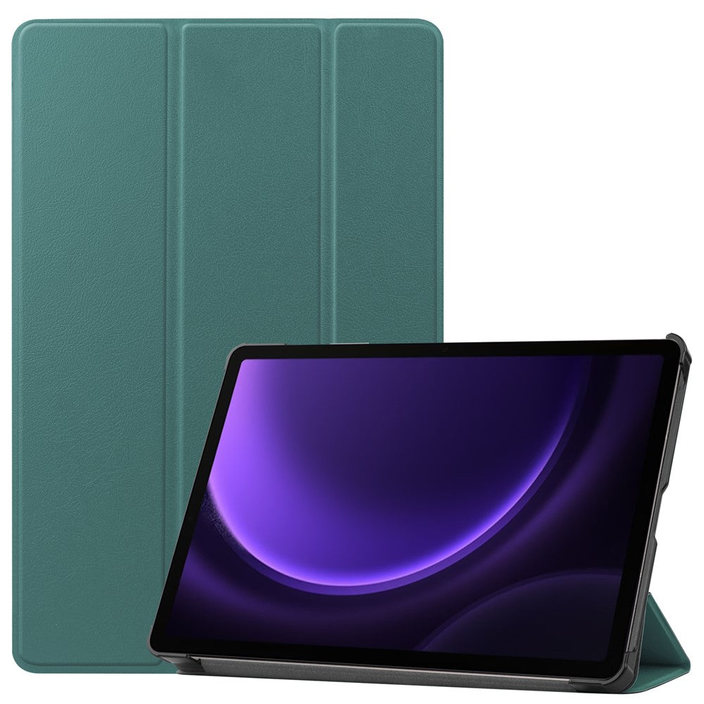 For Samsung Galaxy Tab S10 FE / S9 FE Case Tri-Fold Stand PU Leather Tablet Cover