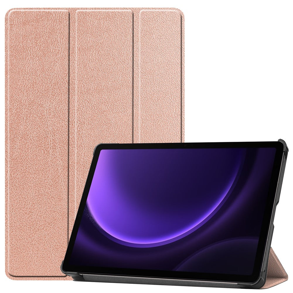 For Samsung Galaxy Tab S10 FE / S9 FE Case Tri-Fold Stand PU Leather Tablet Cover