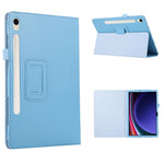 Til Samsung Galaxy Tab S9 Lædercover Litchi Tekstur Bi-fold Stativ Tablet Cover