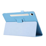 Til Samsung Galaxy Tab S9 Lædercover Litchi Tekstur Bi-fold Stativ Tablet Cover