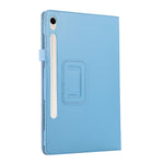 Til Samsung Galaxy Tab S9 Lædercover Litchi Tekstur Bi-fold Stativ Tablet Cover