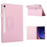 Til Samsung Galaxy Tab S9 Lædercover Litchi Tekstur Bi-fold Stativ Tablet Cover