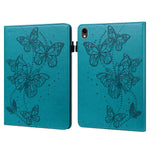 For Samsung Galaxy Tab S9 Case Butterfly Imprinted Card Holder Leather Tablet Cover