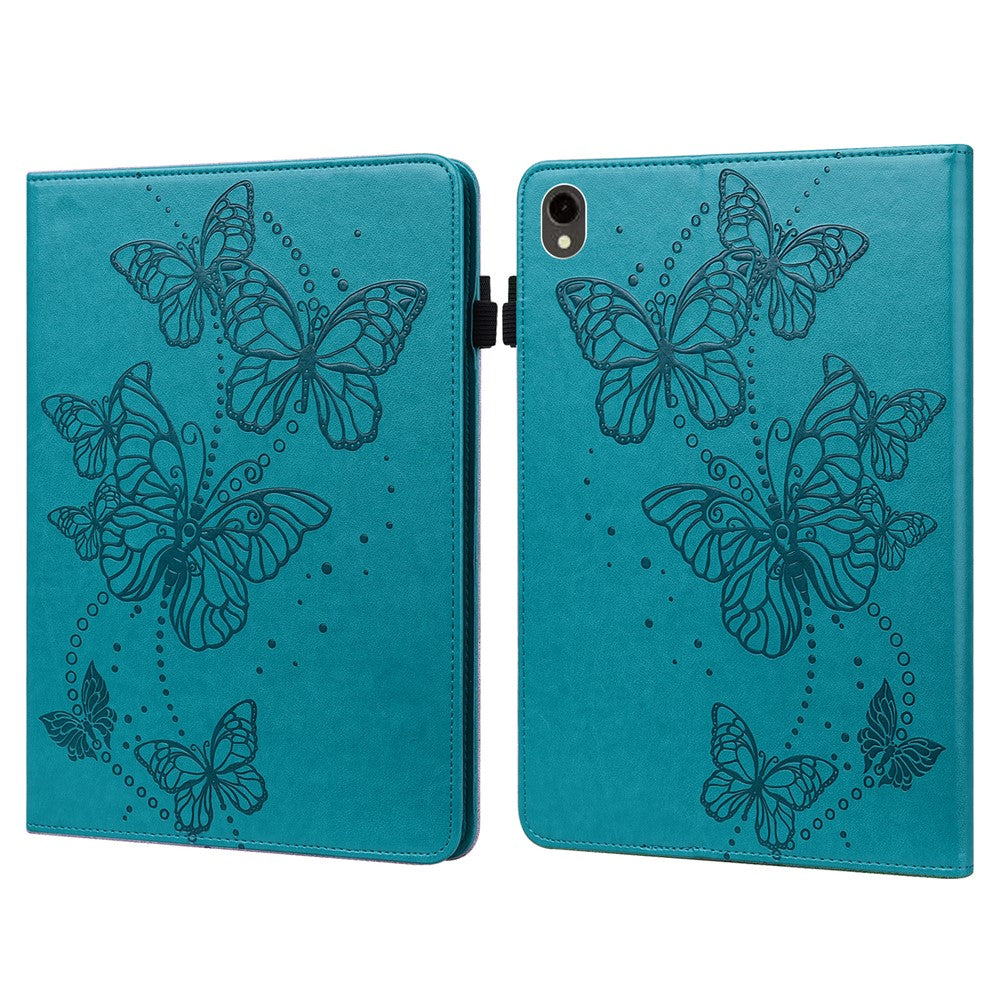 For Samsung Galaxy Tab S9 Case Butterfly Imprinted Card Holder Leather Tablet Cover