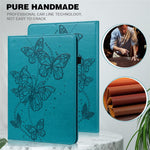 For Samsung Galaxy Tab S9 Case Butterfly Imprinted Card Holder Leather Tablet Cover