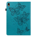 For Samsung Galaxy Tab S9 Case Butterfly Imprinted Card Holder Leather Tablet Cover