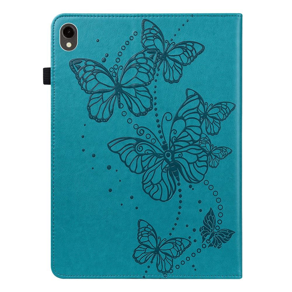 For Samsung Galaxy Tab S9 Case Butterfly Imprinted Card Holder Leather Tablet Cover