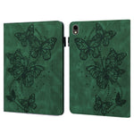 For Samsung Galaxy Tab S9 Case Butterfly Imprinted Card Holder Leather Tablet Cover