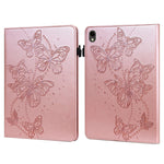 For Samsung Galaxy Tab S9 Case Butterfly Imprinted Card Holder Leather Tablet Cover