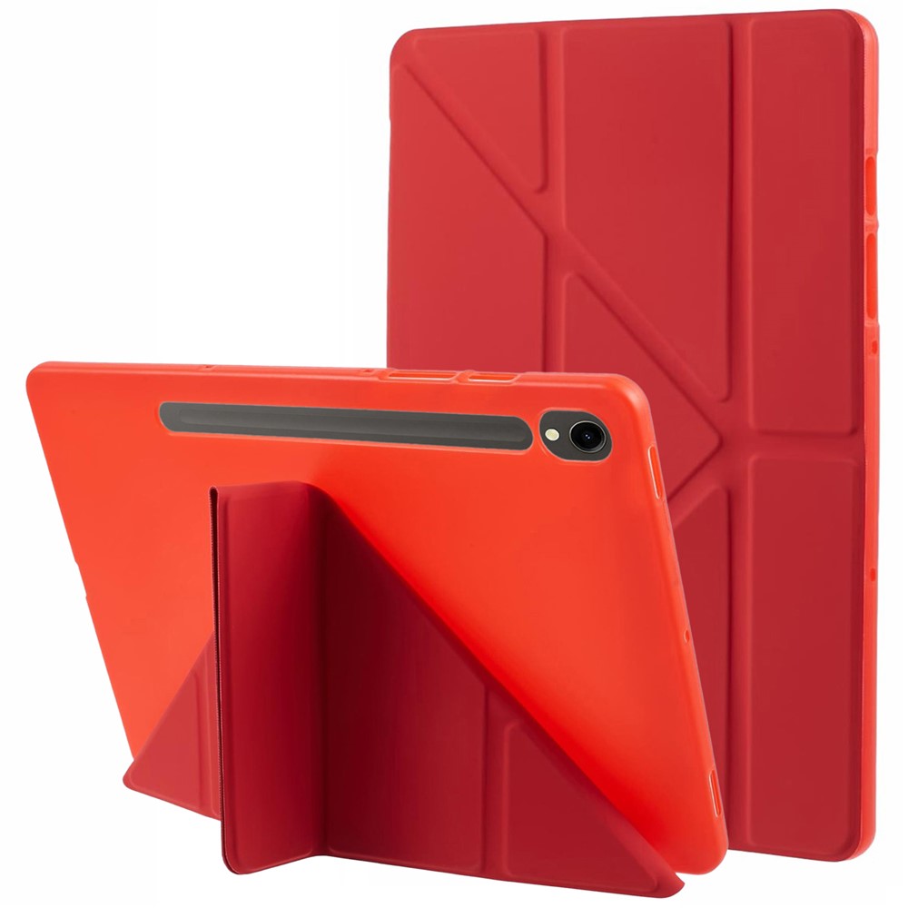 Til Samsung Galaxy Tab S9 Cover Auto Wake / Sleep Silikone+PU Tablet Cover