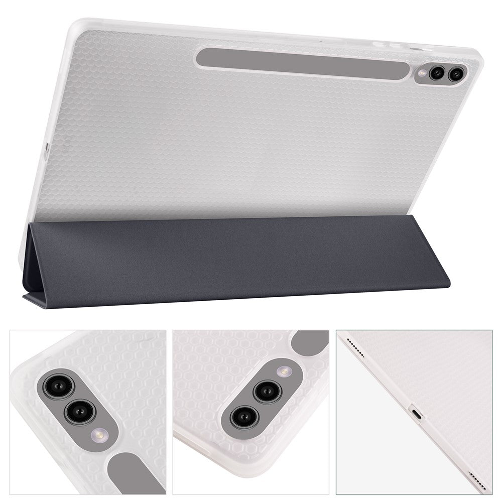 For Samsung Galaxy Tab S9+ Case Tri-Fold Stand Shockproof Tablet Cover with Pen Slot