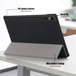 For Samsung Galaxy Tab S10 FE / S9 FE SM-X510 SM-X516 / S9 Leather Case Trifold Stand Tablet Cover