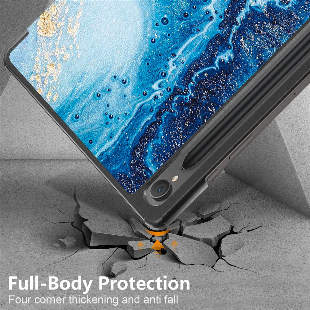 Til Samsung Galaxy Tab S9 FE sm-x510 sm-x516 Cover Trefoldigt Stander Mønster Print Tablet Cover