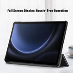 Til Samsung Galaxy Tab S9 FE+ SM-x610 / SM-616 Etui Læder Tablet Cover med Tredelt Stand
