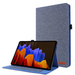 For Samsung Galaxy Tab S9 Ultra Case Cloth Texture Card Holder Tablet Stand Cover