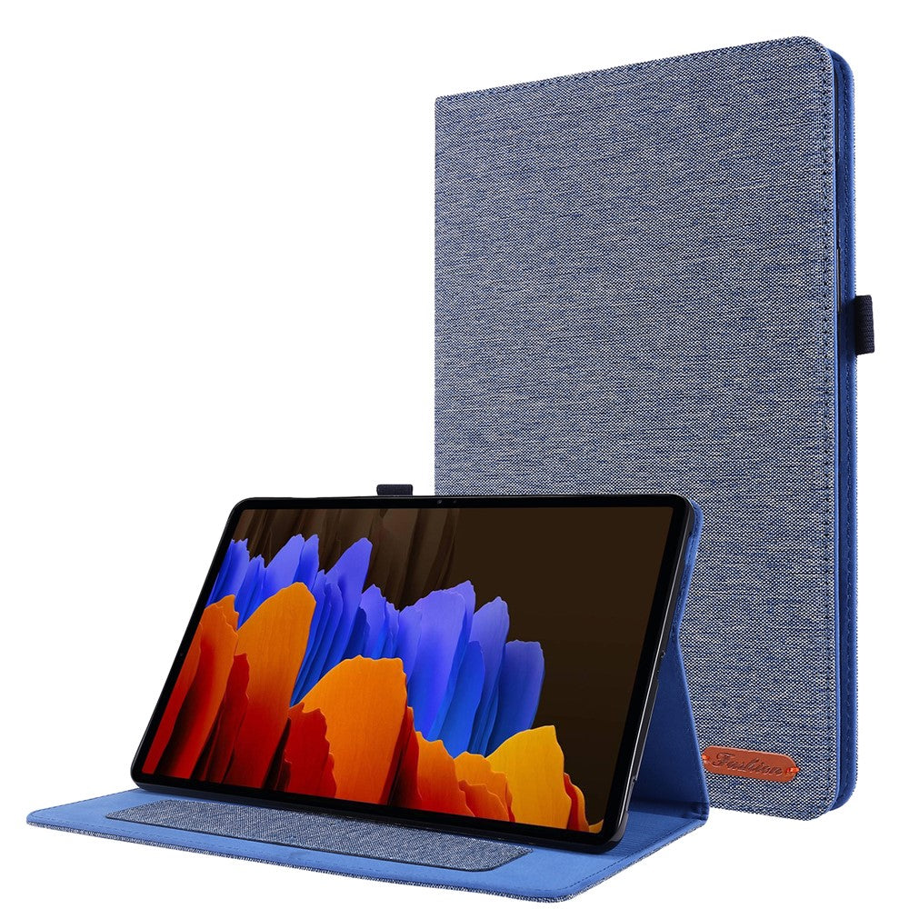 For Samsung Galaxy Tab S9 Ultra Case Cloth Texture Card Holder Tablet Stand Cover