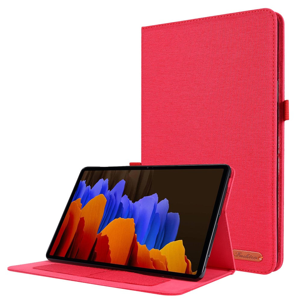 For Samsung Galaxy Tab S9 Ultra Case Cloth Texture Card Holder Tablet Stand Cover