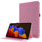 For Samsung Galaxy Tab S9 Ultra Case Cloth Texture Card Holder Tablet Stand Cover