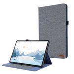 For Lenovo Tab P12 Case Cloth Texture Leather Tablet Cover with Card Holder
