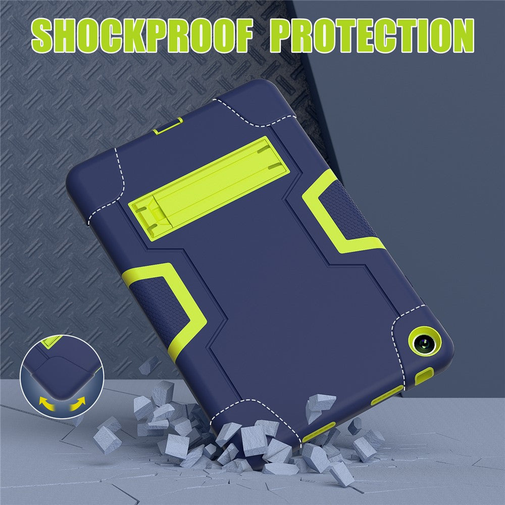 For Huawei MatePad SE 10.4-inch Robot Style Case Silicone + PC Color Contrast Kickstand Tablet Cover