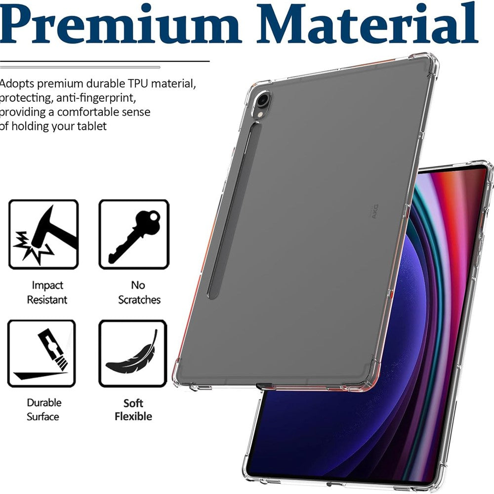 Til Samsung Galaxy Tab S10 Lite / S10 FE / S9 FE Cover TPU Cover HD Transparent Drop Protection Tablet Shell