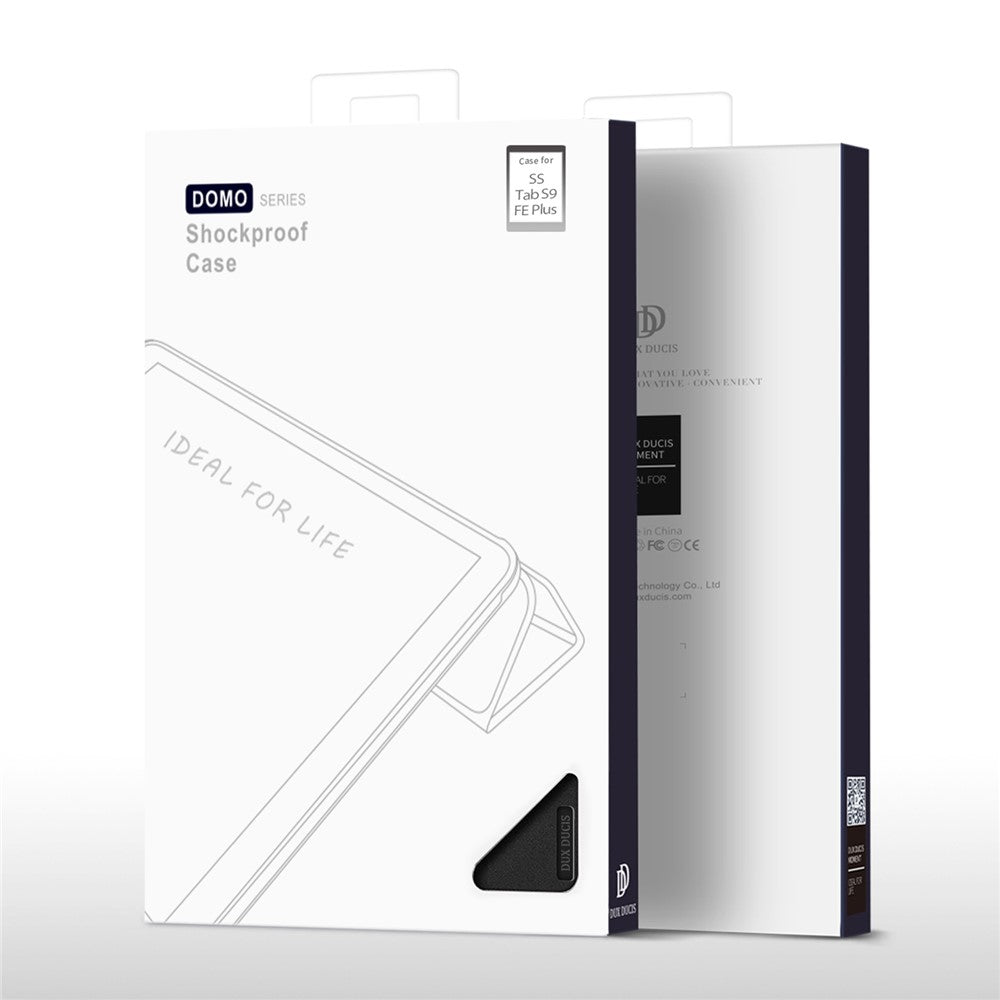 DUX DUCIS Domo Series til Samsung Galaxy Tab S9 FE+ Tri-fold Stativcover i Læder, Business Smart Tablet Cover