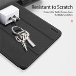 DUX DUCIS Domo Series til Samsung Galaxy Tab S9 FE+ Tri-fold Stativcover i Læder, Business Smart Tablet Cover