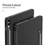 DUX DUCIS Domo Series til Samsung Galaxy Tab S9 FE+ Tri-fold Stativcover i Læder, Business Smart Tablet Cover