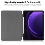 For Samsung Galaxy Tab S10 Lite / S10 FE / S9 FE / Tab S9 Smart Case PU Leather+TPU Trifold Stand Tablet Cover with Pencil Holder