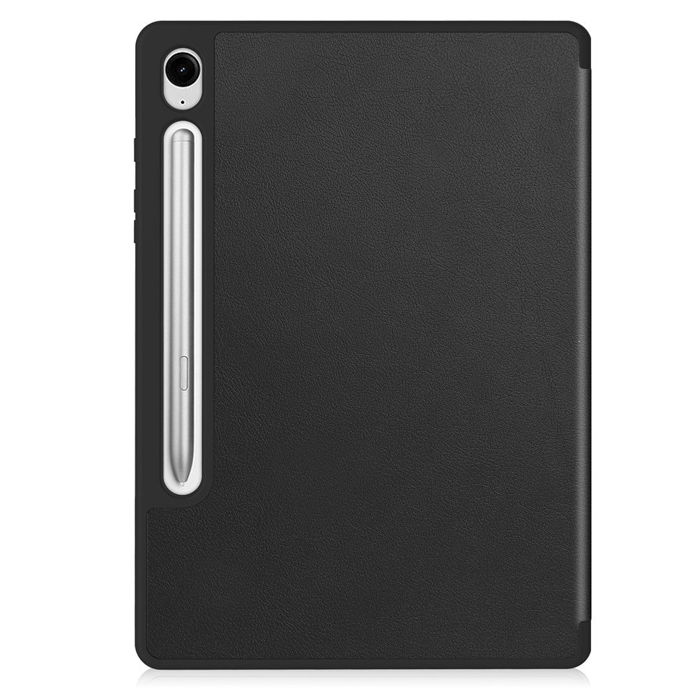 For Samsung Galaxy Tab S10 Lite / S10 FE / S9 FE / Tab S9 Smart Case PU Leather+TPU Trifold Stand Tablet Cover with Pencil Holder