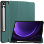 For Samsung Galaxy Tab S10 Lite / S10 FE / S9 FE / Tab S9 Smart Case PU Leather+TPU Trifold Stand Tablet Cover with Pencil Holder