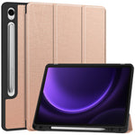 For Samsung Galaxy Tab S10 Lite / S10 FE / S9 FE / Tab S9 Smart Case PU Leather+TPU Trifold Stand Tablet Cover with Pencil Holder