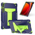 Til Samsung Galaxy Tab S9+ / Tab S9 FE+ Robust Cover med T-formet Støttefod og Beskyttende Tabletcover