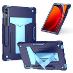 Til Samsung Galaxy Tab S9+ / Tab S9 FE+ Robust Cover med T-formet Støttefod og Beskyttende Tabletcover