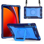 Til Samsung Galaxy Tab S9+ / Tab S9 FE+ Cover med Roterende Stander og Skulderrem
