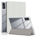 For Xiaomi Redmi Pad SE Tri-fold Stand Smart Case Leather+TPU+Acrylic Tablet Cover with Pen Slot