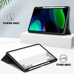 For Xiaomi Pad 6 Tri-Fold Stand Cover with Pen Slot Leather+TPU+Acrylic Tablet Case