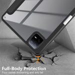 For Xiaomi Pad 6 Tri-Fold Stand Cover with Pen Slot Leather+TPU+Acrylic Tablet Case